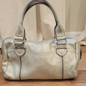 Tignanello leather purse silverish